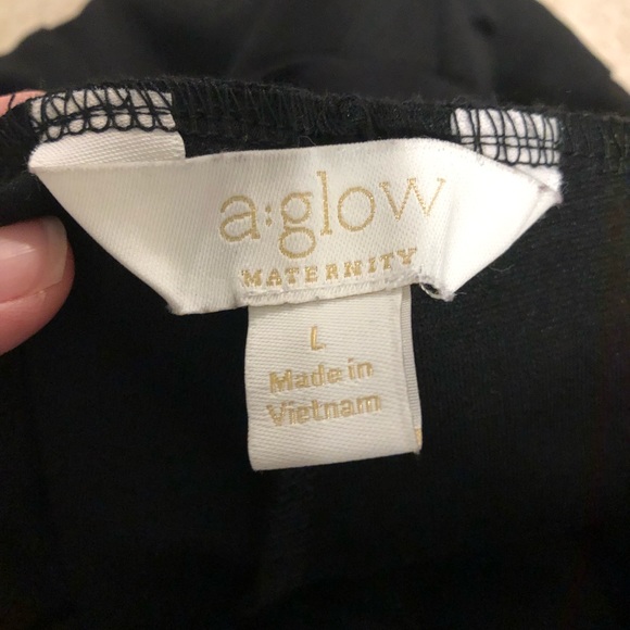 A Glow Large maternity stretch black dress pants - Picture 2 of 2